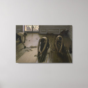 Golv Scrapers av Gustave Caillebotte Canvastryck
