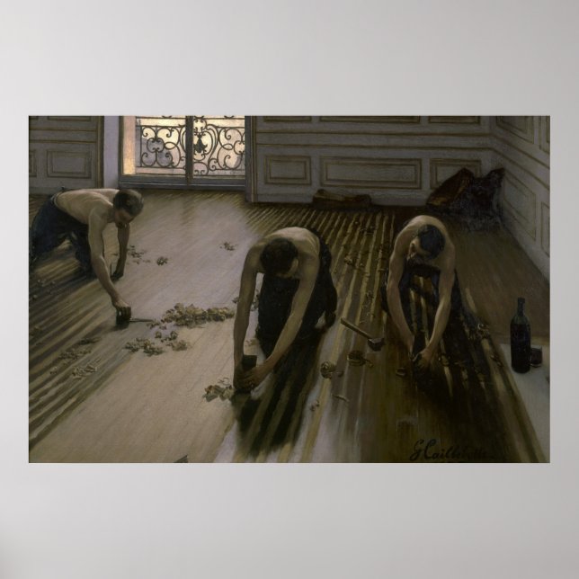 Golv Scrapers av Gustave Caillebotte Poster (Framsidan)