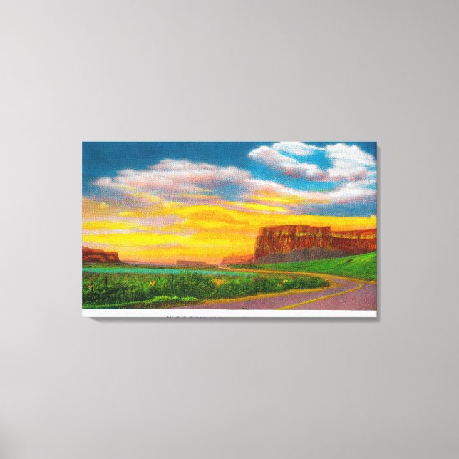 Golv vid övre Grand Coulee-dammen Canvastryck (Framsida)