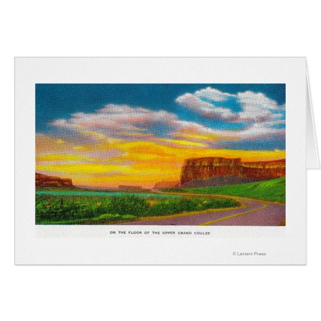 Golv vid övre Grand Coulee-dammen Hälsningskort (Framsidan Horizontal)