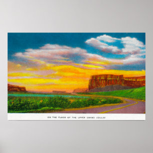 Golv vid övre Grand Coulee-dammen Poster