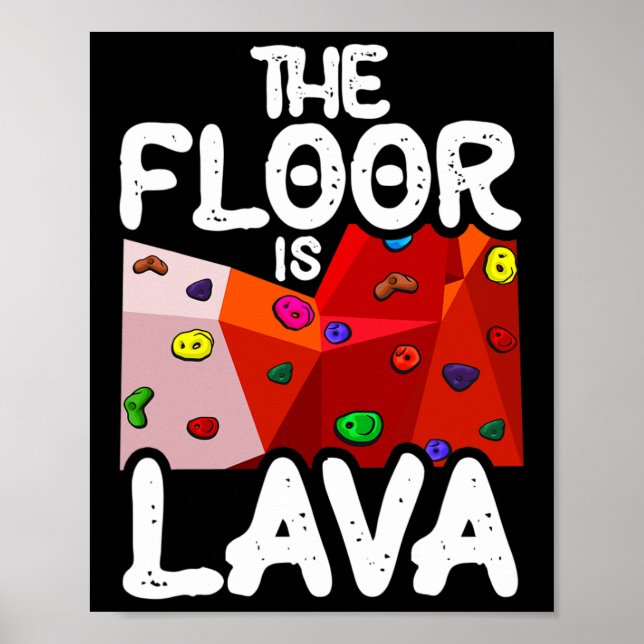 Golven är lava Rollig klippklättring Klättra Bould Poster (Framsidan)