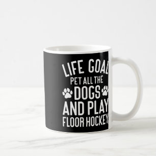 Golvhockey och hundar Roligt Jag älskar hundar och Kaffemugg