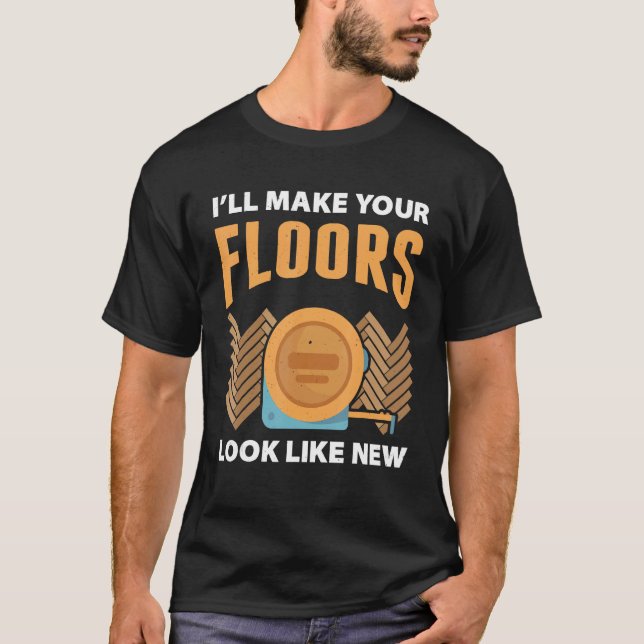 Golvinstallatör för provisoriskt installerarmatat t shirt (Framsida)