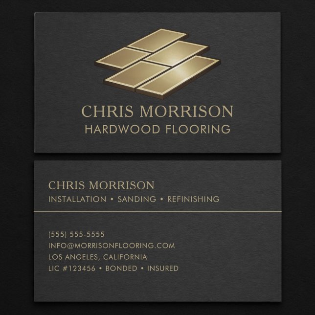 Golvläggare av ädelträ professionell visitkort (Skapare uppladdad)
