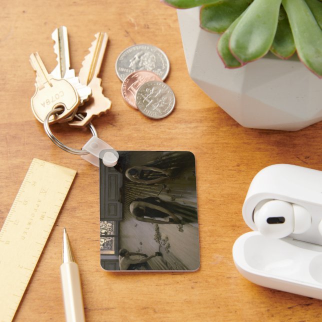 Golvskrapare av Gustave Caillebotte Nyckelring (Skrivbord)