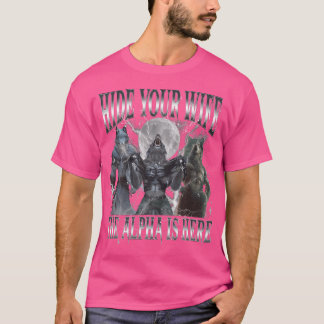 Göm din fru där Alfa är här med en fin Alfa-Varg T Shirt