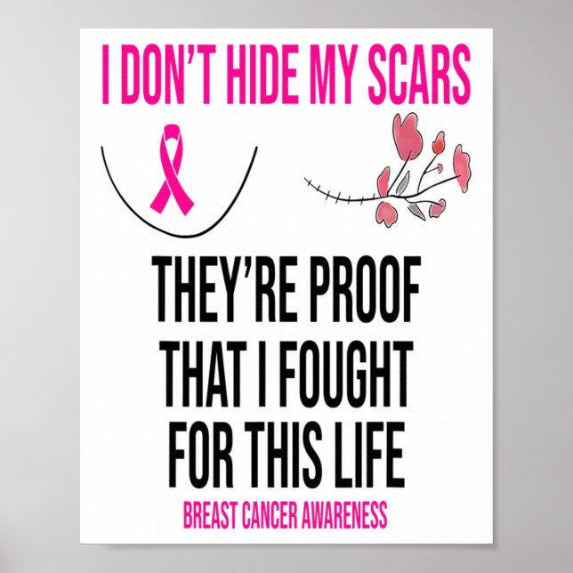 Göm inte mina bilar, de är en proof Breast Canc Poster (Framsidan)