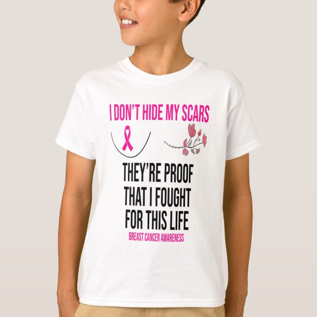 Göm inte mina bilar, de är en proof Breast Canc T Shirt (Framsida)