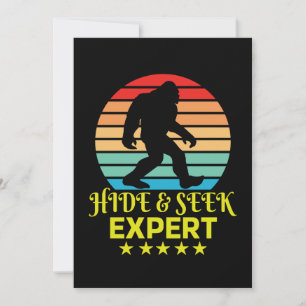 Göm och försök med expertstöd Bigfoot Funny Inbjudningar