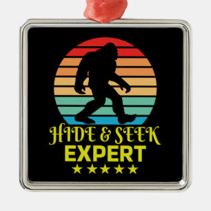 Göm och försök med expertstöd Bigfoot Funny Julgransprydnad Metall