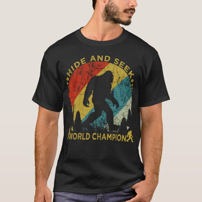 Göm och leta efter världsmästare t shirt (Framsida)