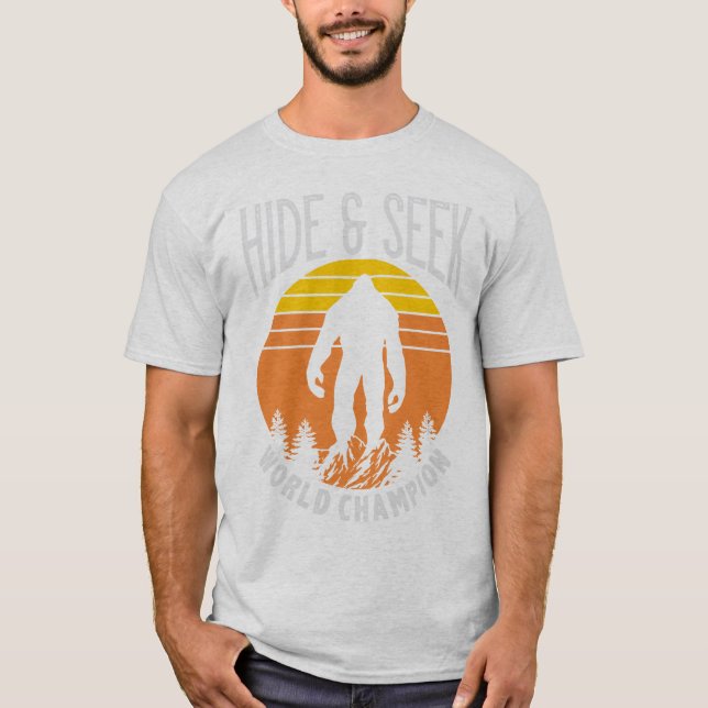 Göm och leta efter världsmästerskapen Bigfoot T Shirt (Framsida)