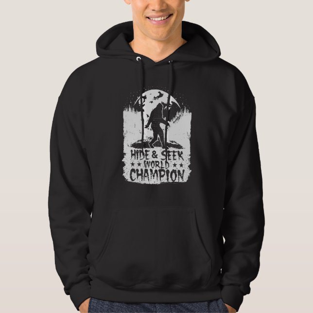 Göm och leta efter världsmästerskapsofferten Bigfo Hoodie (Framsida)