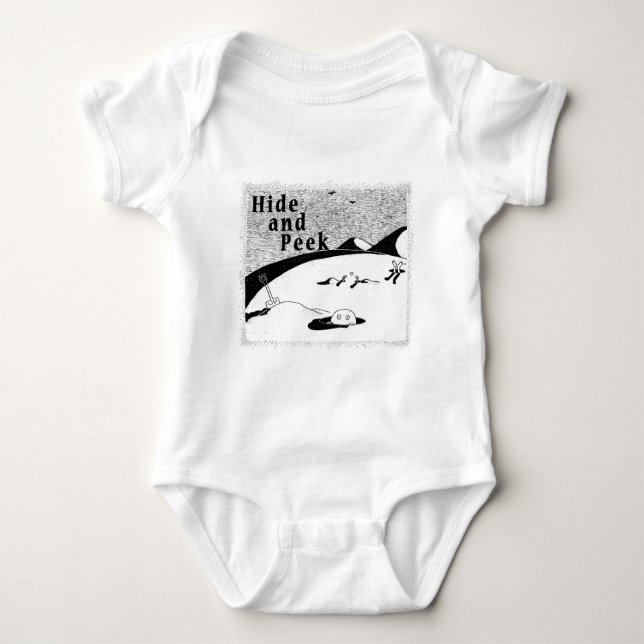 Göm och Peek Hål (transparent bakgrund) Baby B T Shirt (Framsida)