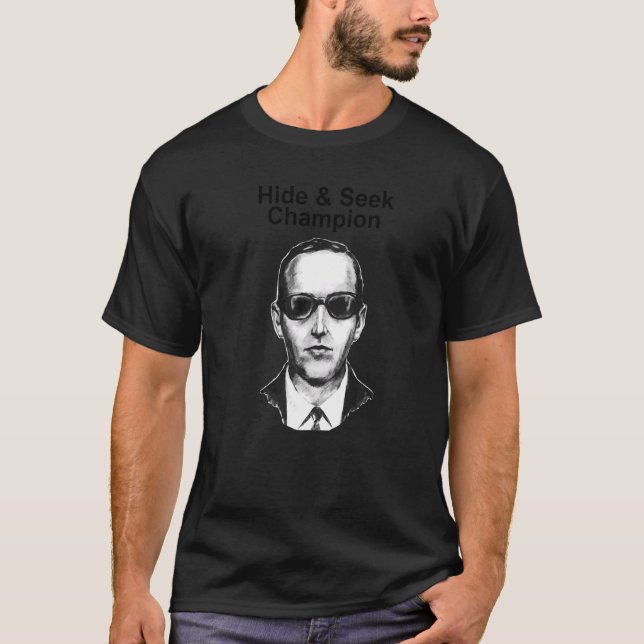 Göm och se Champion D B Cooper T Shirt (Framsida)