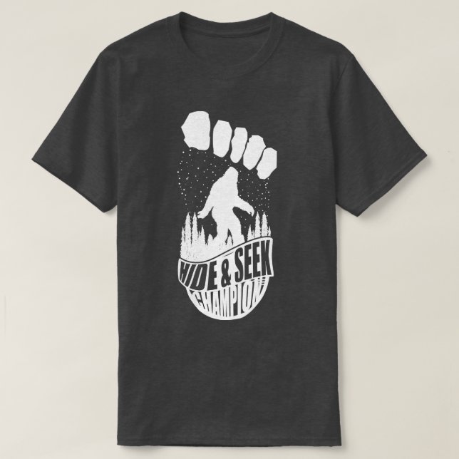 Göm och sök fotavtryck t shirt (Design framsida)