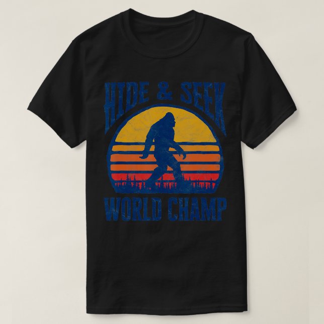 Göm Seek World Champ Funny T Shirt (Design framsida)