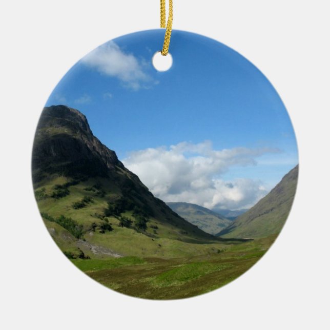 Gömd dal Glencoe Skottland Julgransprydnad Keramik (Framsidan)