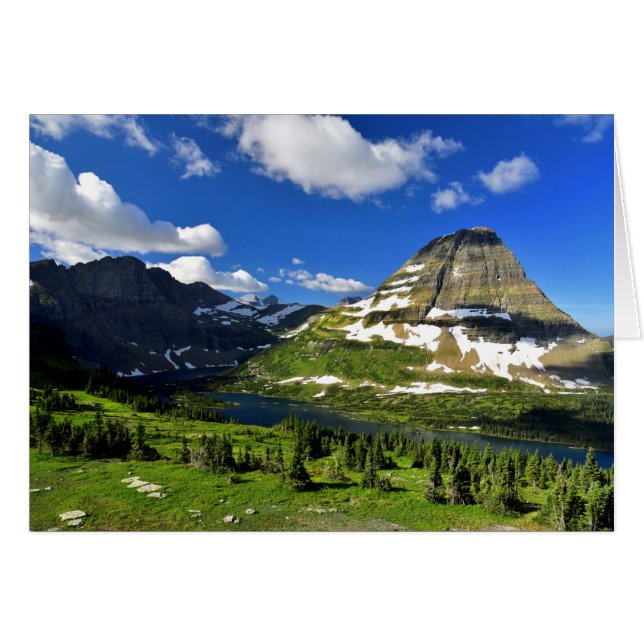 Gömd sjö och Bearhat berg Hälsningskort (Framsidan Horizontal)