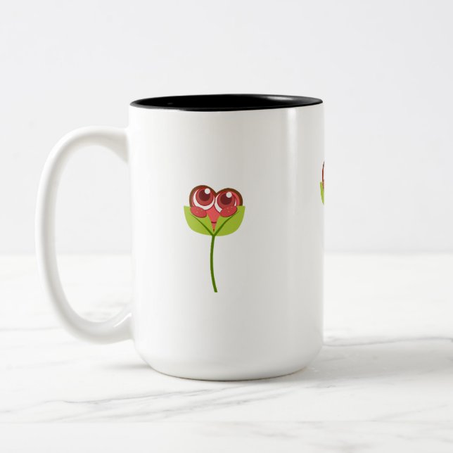 gömda hjärtan Två-Tonad mugg (Vänster)