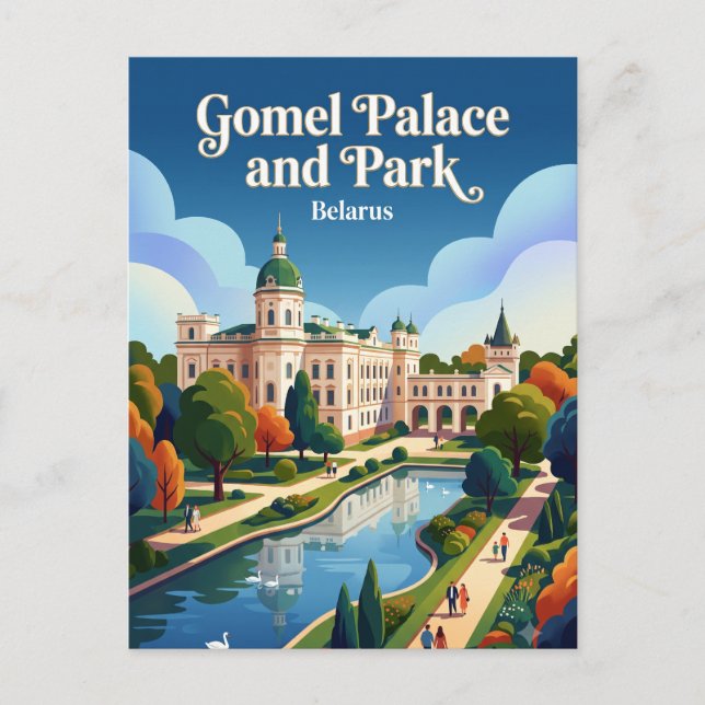 Gomelpalatset och parken Vitryssland Vykort (Framsida)
