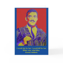 Gomez Addams Addams familjHalloween tomt kort