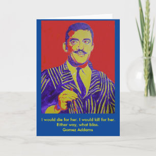 Gomez Addams Addams familjHalloween tomt kort