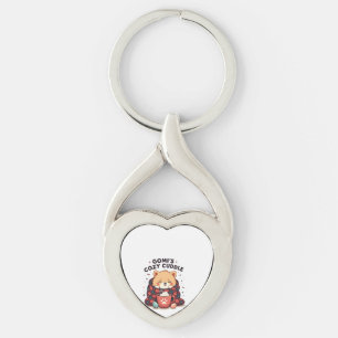 Gomis mysig kram gammaldags hundfilt design Gör in Twisted Heart Silverfärgad Nyckelring