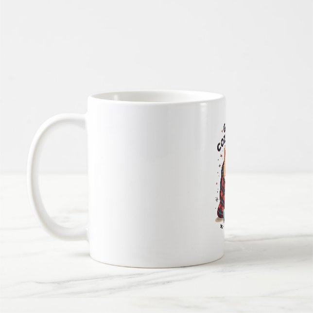 Gomis Mysig Myskmakande Vintage Hundfilt Design Gö Kaffemugg (Vänster)