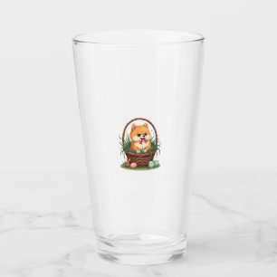 Gomis påskkaos Vintage söta påskhund Vector Glaskopp