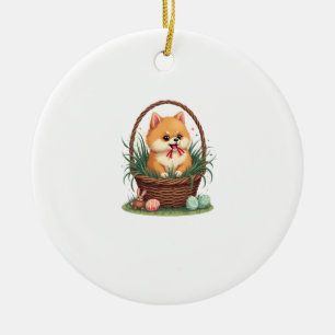 Gomis påskkaos Vintage söta påskhund Vector  Julgransprydnad Keramik