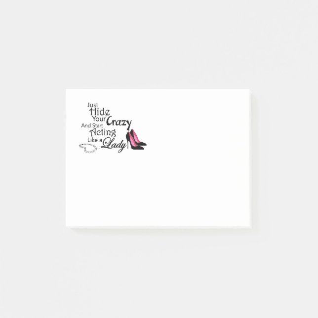 Gömma ditt galet postar det noterar post-it block (Framsida)