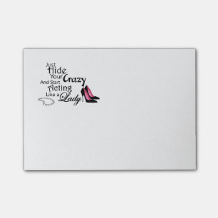 Gömma ditt galet postar det noterar post-it block