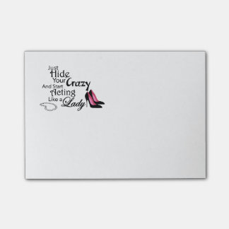 Gömma ditt galet postar det noterar post-it block