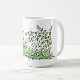 Gömma i blommorna kaffemugg