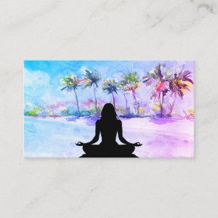 *~* gömma i handflatan Yoga för meditation för Visitkort
