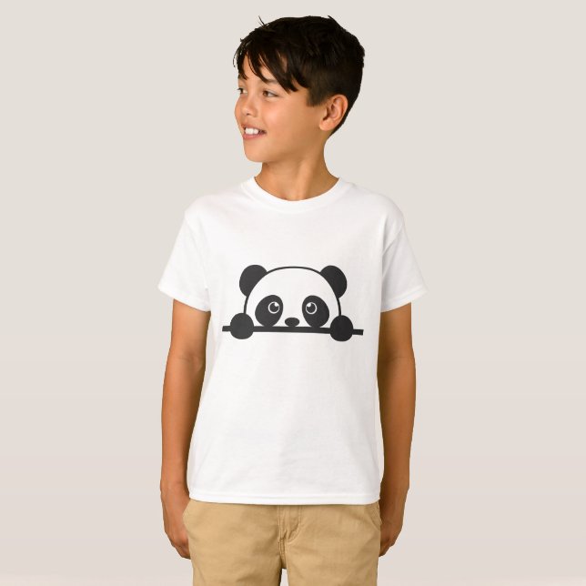 Gömmande panda t shirt (Hel framsida)