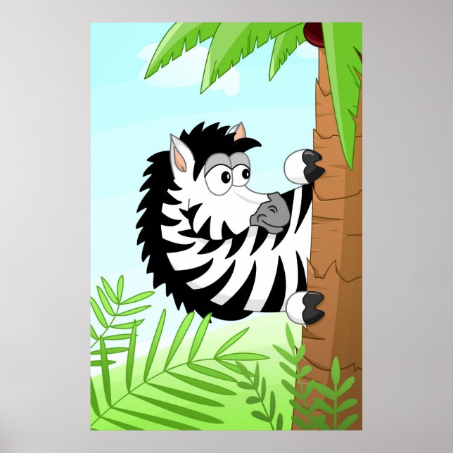 Gömmande Zebra Poster (Framsidan)