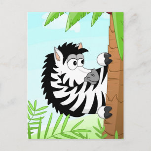 Gömmande zebra vykort