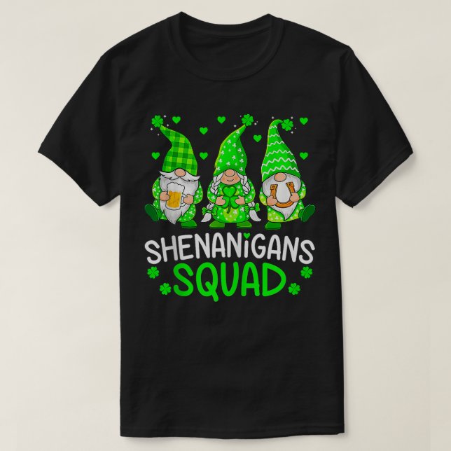 Gomnes Shenanigans Squad Proud Irish St Patricks D T Shirt (Design framsida)