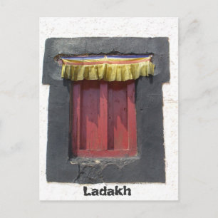Gompa window, Leh, Ladakh, Indien Vykort