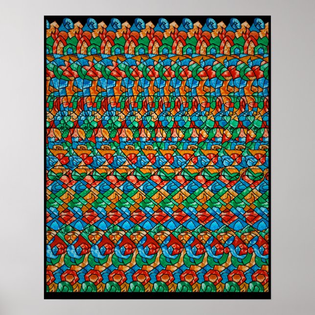 Gömt 3D Stereogram Poster - Jolly Roger (Framsidan)