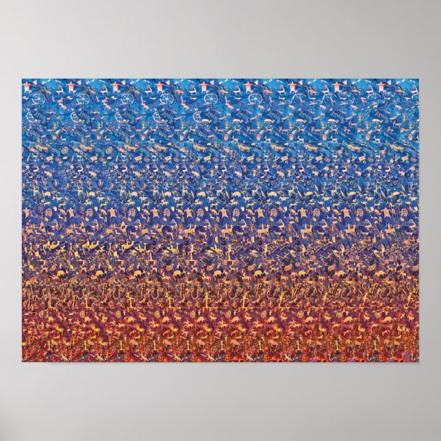 Gömt 3D-stereogram Poster - tidigare skyddare (Framsidan)