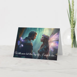 Gömt Älskare i skogsområdet Helgkort