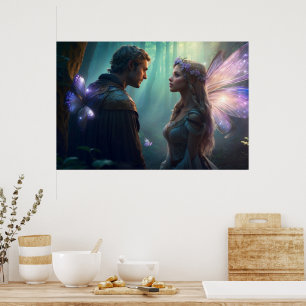 Gömt Älskare i skogsområdet Poster