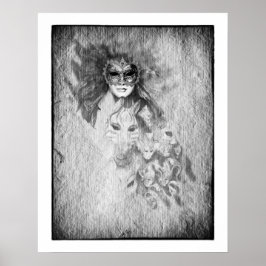 Gömt Ansikte & Beyond Mask /Venedig Poster