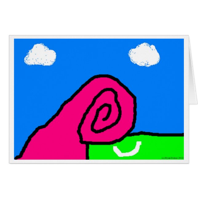 Gömt Ansikte Hälsningskort (Framsidan Horizontal)