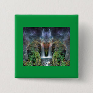 Gömt Ansikte i Fantasy Waterfalls Knapp