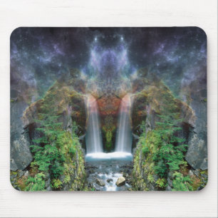 Gömt Ansikte i Fantasy Waterfalls Musmatta